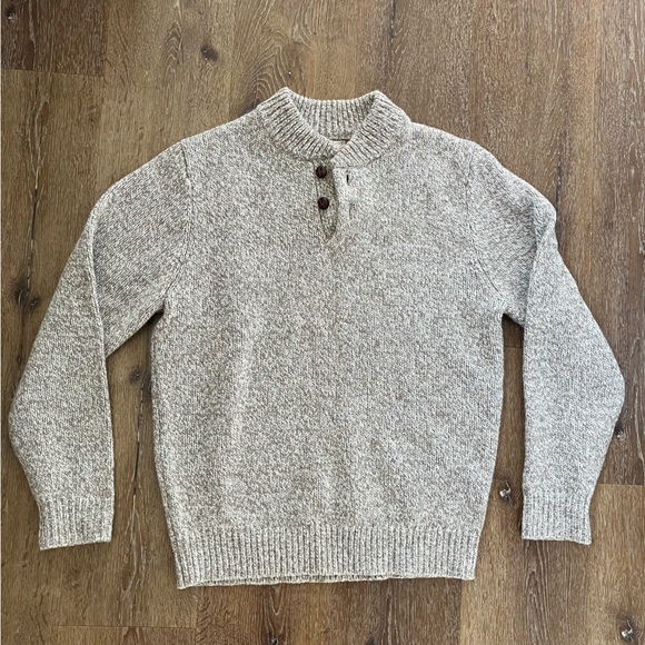 Vintage L.L. Bean Wool Knit Sweater with Button Detail - Picture 2 of 6